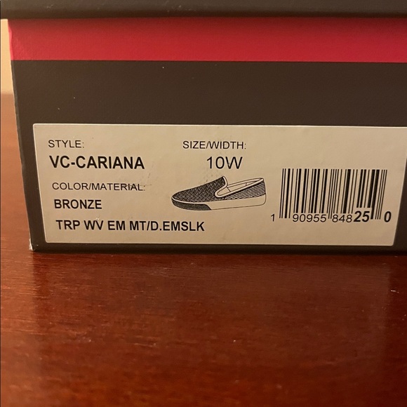 Vince Camuto Genuine Bronze Leather Sneakers - Picture 8 of 9